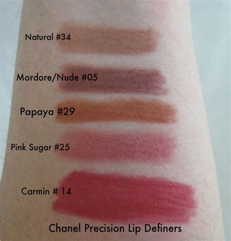 chanel precision lip definer swatches|Chanel le crayon levres lip.